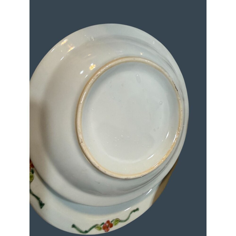 Set of 2 Chinoiserie Floral Rose Plates 10.5" Pale Celadon Color - Picture 4 of 5